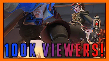 100k Viewers On Stream! Seagull Plays Tracer And Widowmaker! - Overwatch