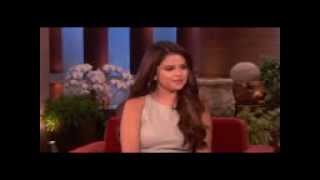 Selena gomez get scared and about justin bieber on the ellen show