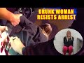 Drunk Woman Gets Thrown Down to the Ground When She Won't Exit Her Vehicle