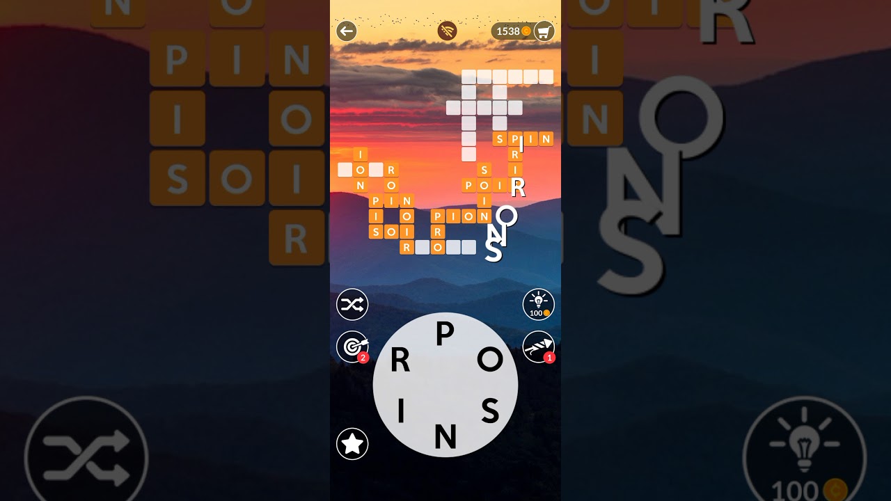 Wordscapes NUAGE 14 | Wordscapes Niveau 222 Solution