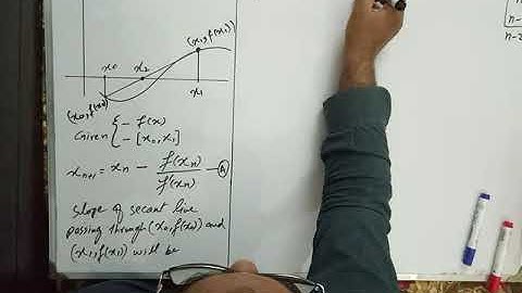 2-Secant Method formula Derivation