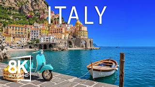 Italy 8K Ultra HD 🌊 Discover The Most Stunning Beaches, Amalfi Coast & Italian Riviera