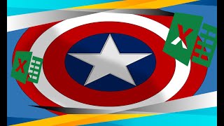 Cómo dibujar el Escudo Capitán América paso a paso | TUTORIALES DE DIBUJO EN EXCEL | Capitán América screenshot 1