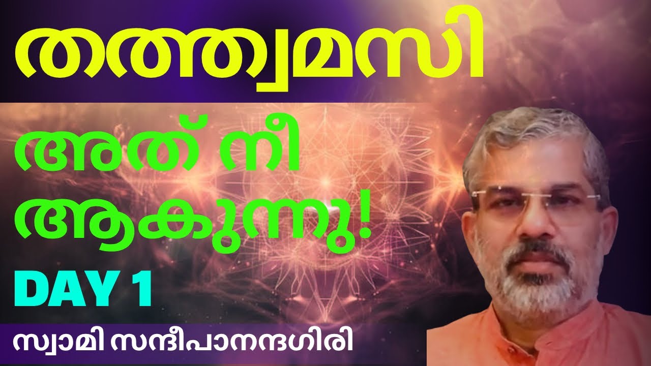 Day 01 തത്ത്വമസിയുടെ പൊരുള്  Swami Sandeepananda Giri 
