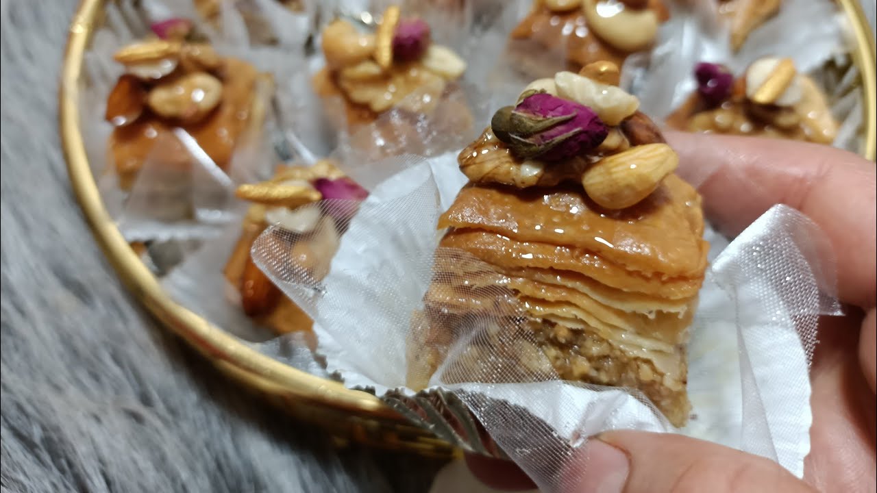 بقلاوة بطريقة سهلة من المرة الاولى  متفوتوش الفيديو