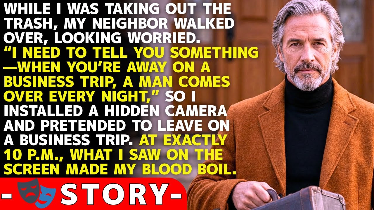 My Neighbor Whispered, “A Man Sneaks Into Your House—Whenever You’re On A Business Trip.” Then I…