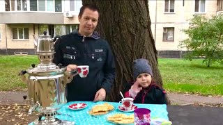 Как топить самовар на дровах. Полный процесс. Готовим чай на природе семьей.