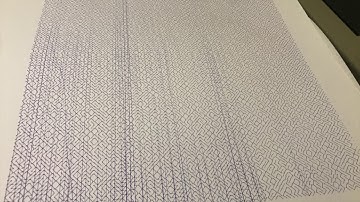 Generated Maze Plotted on Vintage HP 7475A Pen Plotter with a Biro