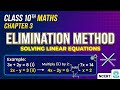 Elimination Method Explained with Questions 🔥 | Class 10 Chapter 3 | #education #10th #viralvideo