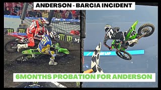 ANDERSON ON PROBATION for 6 Months after Tampa Supercross 2023
