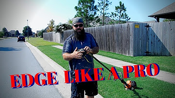 How to Edge a lawn using a String trimmer - Weedeater