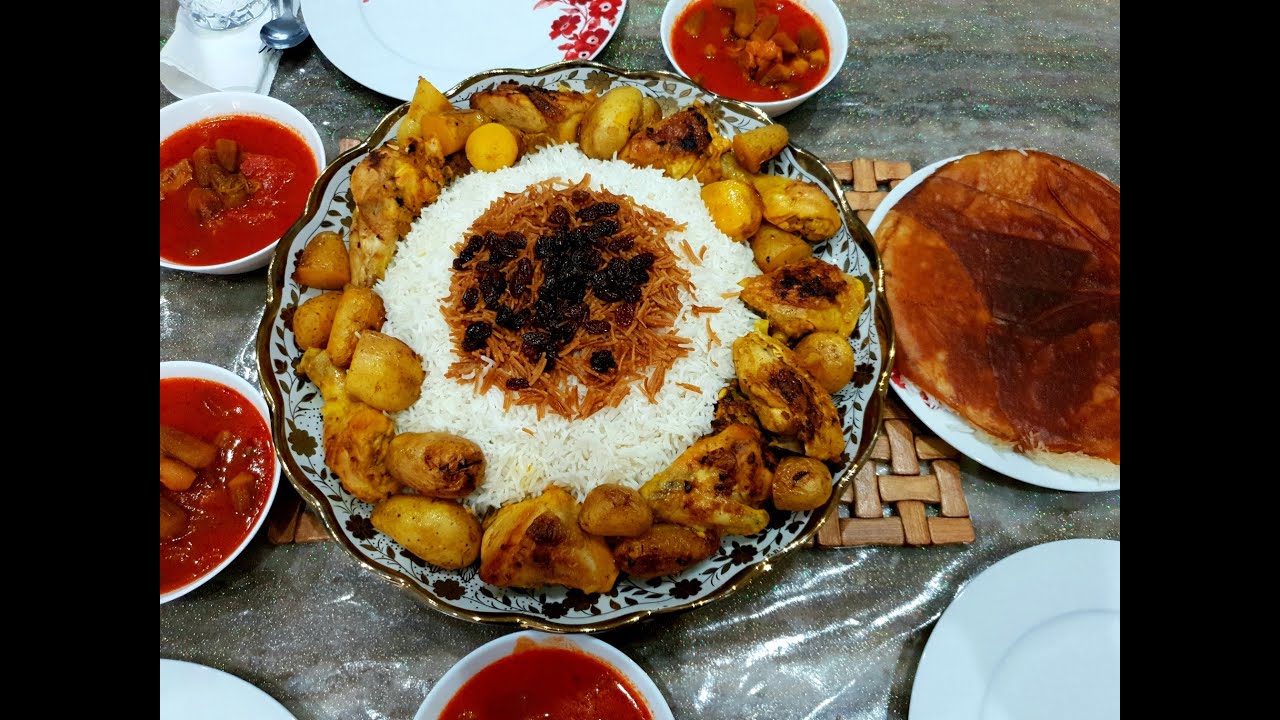 خوشترين برنج و باميه 😋 (أطيب رز وبامية)