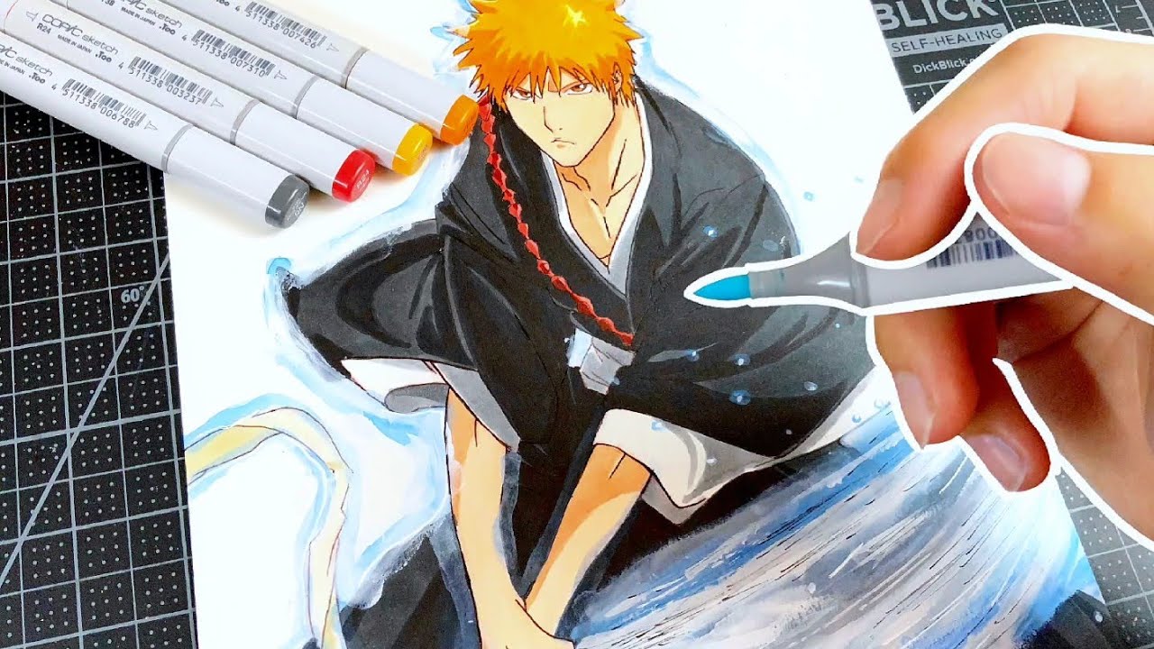 Drawing Ichigo Kurosaki | Bleach - YouTube