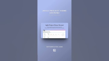 Agile Project Home (Scrum) #notion #notiontemplate #templates