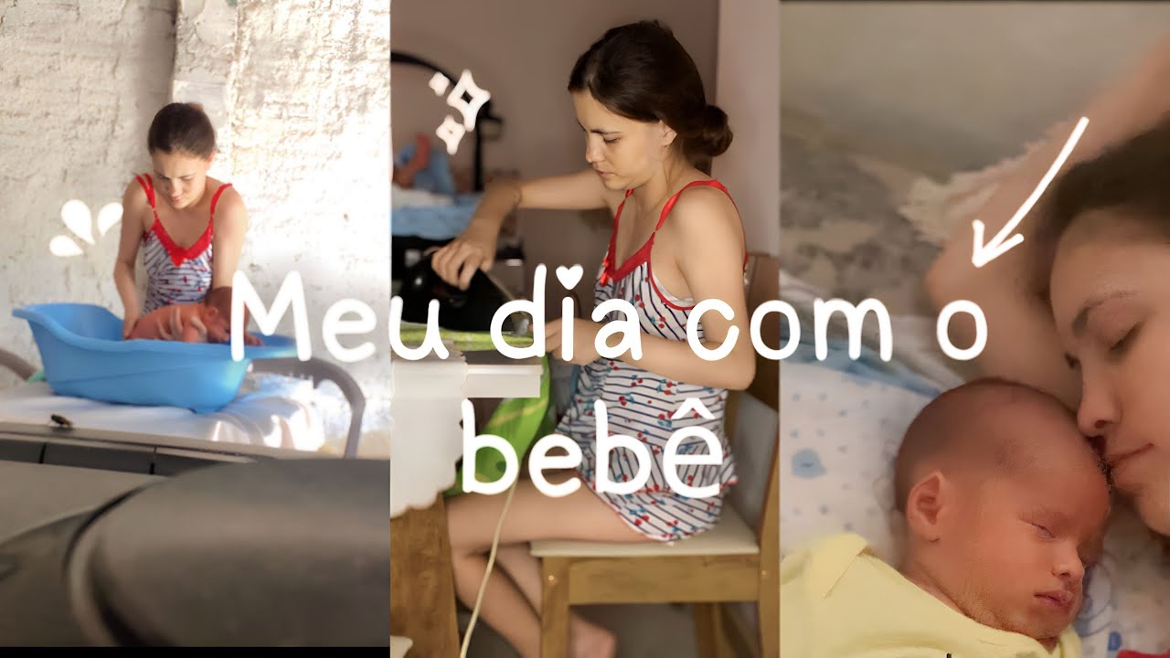 Um dia comigo e meu bebê de 21 dias /