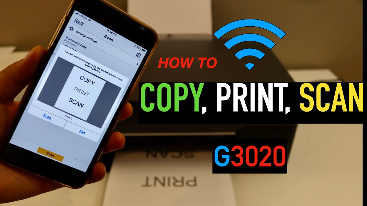 How To Copy, Print, Scan With Canon Pixma G3020 Printer? YouTube