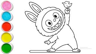 Cute Labubu Doll Drawing for kids, Painting &amp; Coloring for kids, Toddlers | Let's Draw Together
