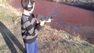 MY SON WITH VECTOR 9MM UZI!!!