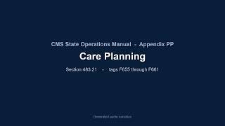 Comprehensive Person-Centered Care Planning (F655–F661) Apr 2025
