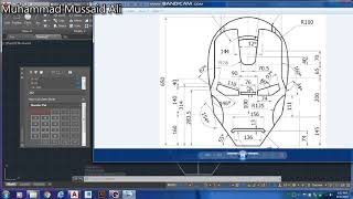 Autocad 2017    Ironman Logo Complete drawing , in Urdu , Mussaid Ali , Part # 6
