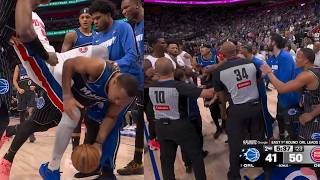 Pistons And Magic Separated After Bane Tried To Stand Up With Ausar Over Him 