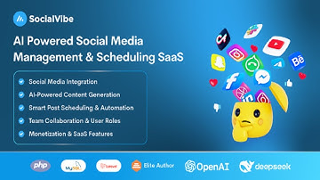SocialVibe AI Powered Social Media Management Scheduling SaaS