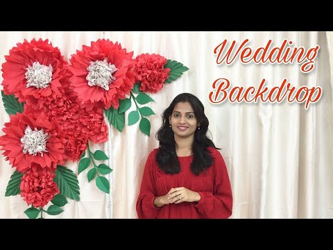 Paper Flower Backdrop Decoration for Birthday, Wedding, Engagement,  Proposal & Love - YouTube