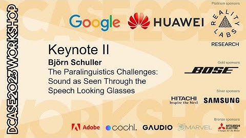 DCASE Workshop 2023 Keynote II: The Paralinguistics Challenges by Björn Schuller