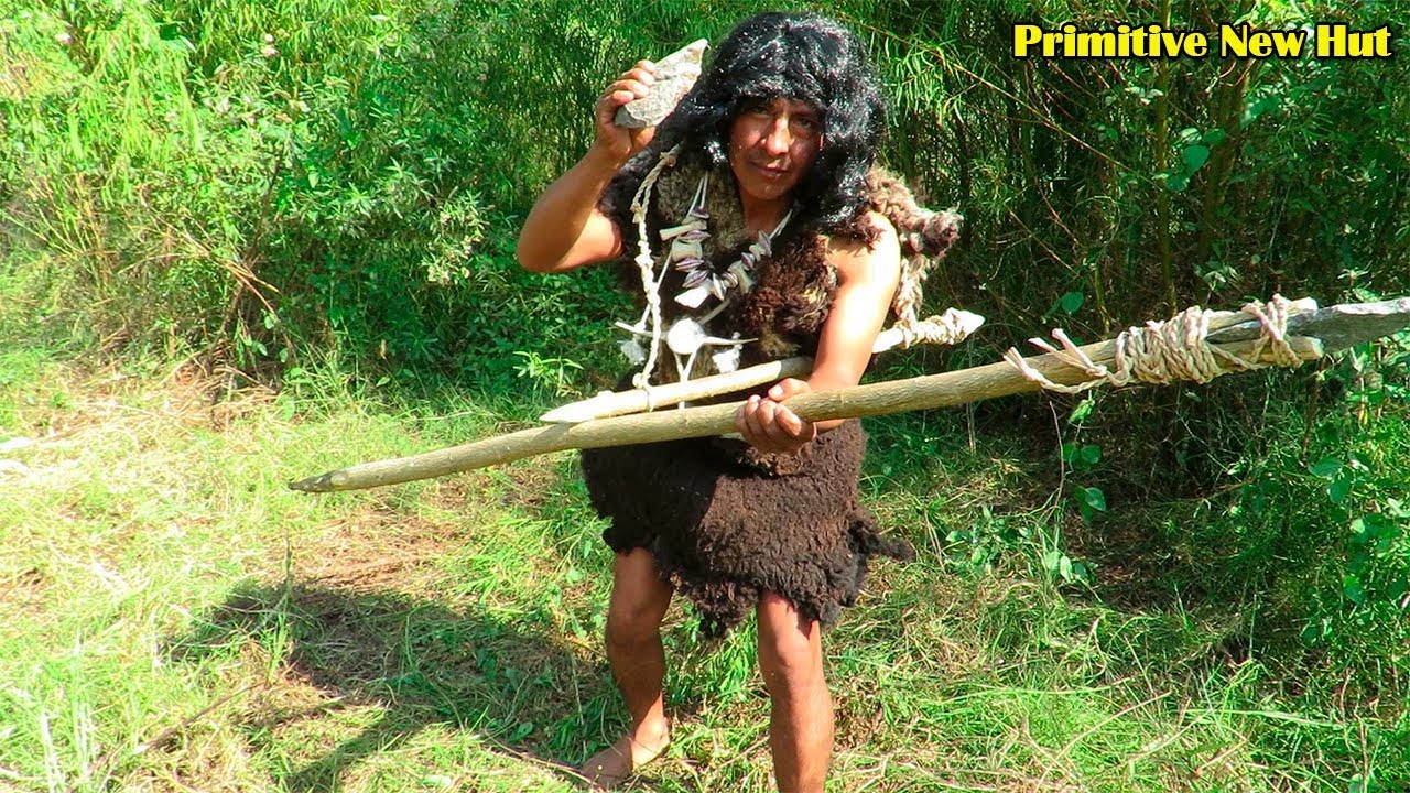 Primitive New Hut: Preparing to Build an A-Shaped Shack with Herbs ...