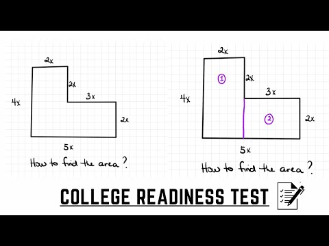 College Placement Test - Find the area questions (TSI - ACCUPLACER  - TEAS)