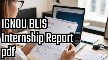 IGNOU BLIS Internship Report Sample PDF #ignou #blis