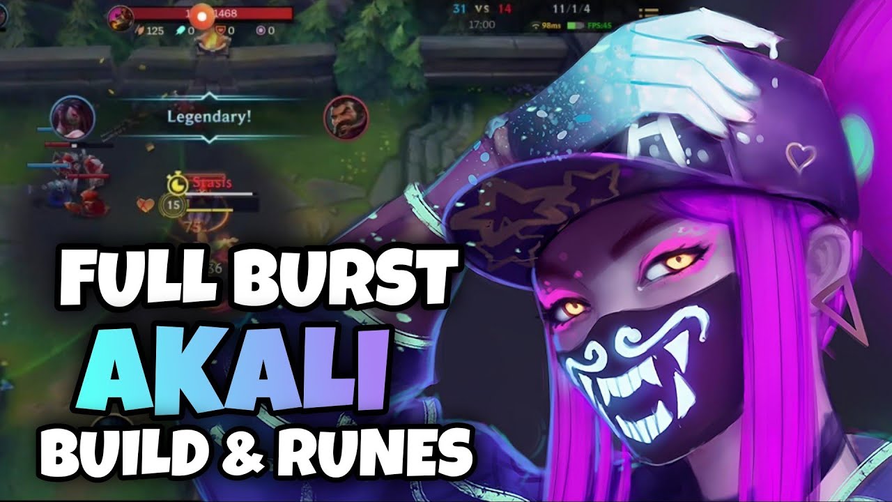 WILD RIFT AKALI : FULL BURST ONE-SHOT BUILD | WILD RIFT AKALI BUILD ...