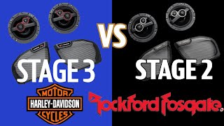 STAGE 3 VS STAGE 2 SPEAKERS - #justyouraveragejoe #roadglide #harleydavidson #rockfordfosgate