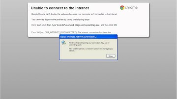 Trouble Shoot Internet Connection Problems on Windows XP