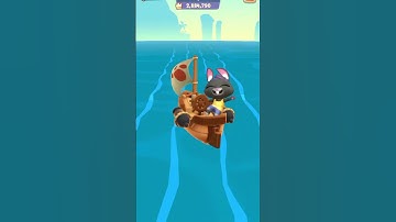 Talking Tom Time Rush Talking Becca Riding Boat In Sea World - Funny Race Android iOS Gameplay