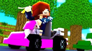 I CANT BELIEVE SHE BEAT US | MINECRAFT MARIO KART RACE CHALLENGE