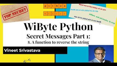 8. Secret Messages 1: How to use string slicing to reverse a given string?