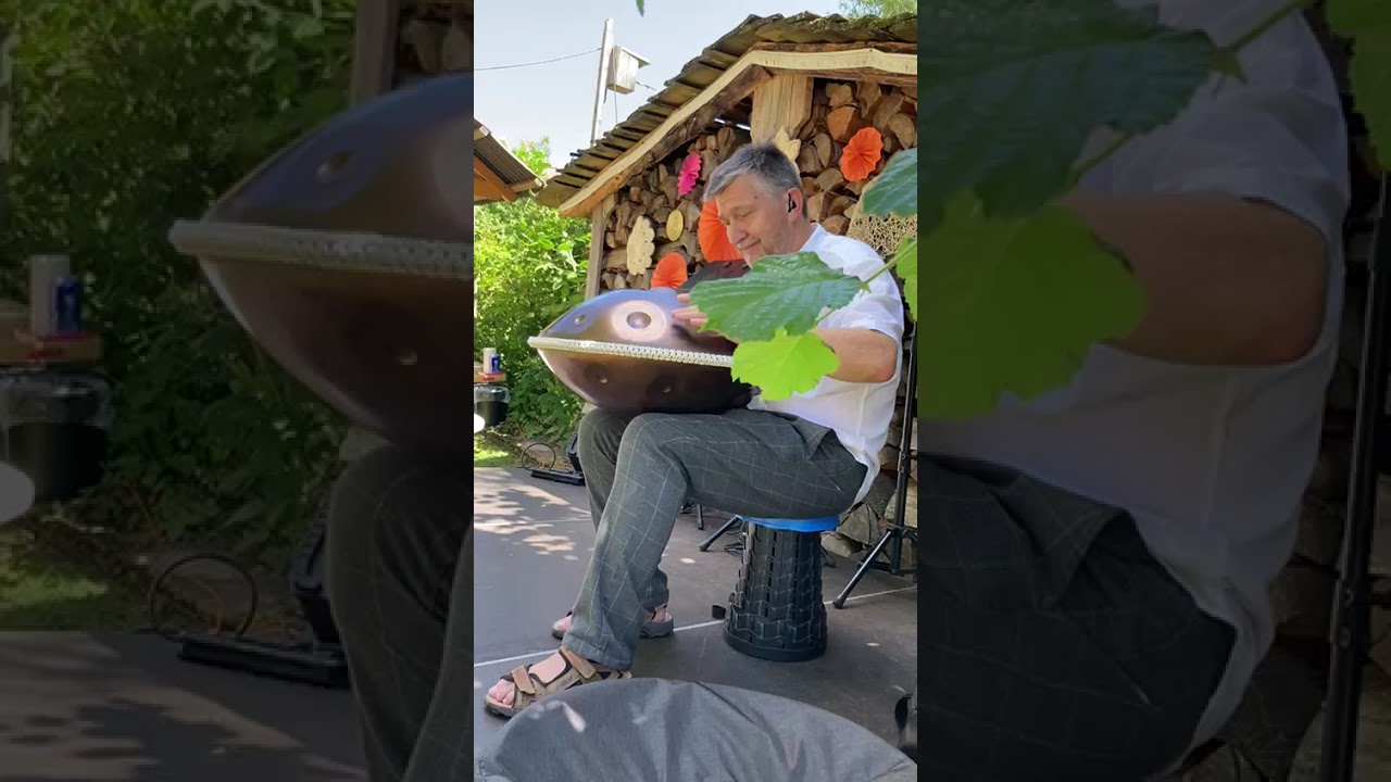 My most beautiful summer garden party with handpan. Gio's Instrument.