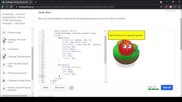 Challenge Position Planet Khan Academy
