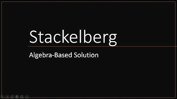 Stackelberg Oligopoly: How to Solve with Algebra