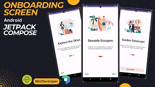 Famous ANIMATED ONBOARDING Screen - Android Jetpack compose Wealth