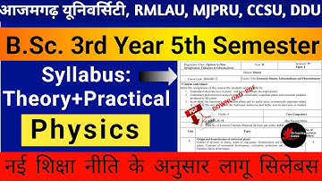 Live🔴 BSc 5th Semester Physics Syllabus 💯 download pdf 🔴 bsc 5th sem physics