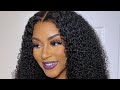 Quick glueless install  20 afro curly lace frontal wig  luvme hair 