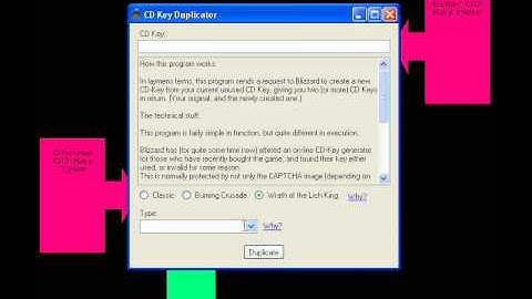 World of Warcraft CD Key Duplicator