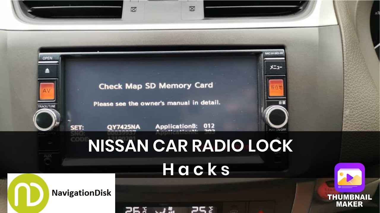 Nissan Xtrail MM318 MM312 MM317 radio sd card map and Bluetooth