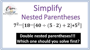 11- Order of Operation: Simplify expressions with nested grouping sets - Learning Mathematics