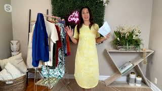 Sport Savvy French Terry Printed Midi TShirt Dress on QVC