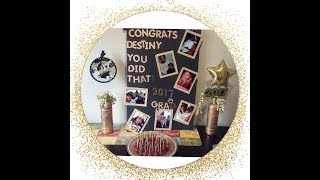 DIY DOLLAR TREE GRADUATION PARTY CENTER PIECE, POSTER AND EDIBLE CAPS!