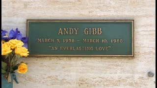 Famous FAMOUS GRAVE TOUR: Teen Idol Andy Gibb In Forest Lawn Cemetery, Hollywood Hills, CA Net Worth