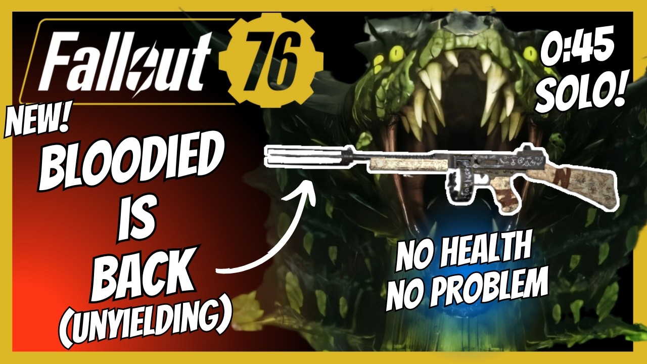 NEW! No Health No Problem, 45sec SNAKE UNYIELDING CE Elder's Mark Build Guide | Fallout76